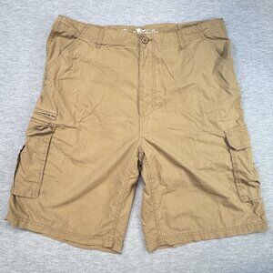 Paradise Collection Mens Cargo Shorts Khaki Canvas Utility Work Pocket Size 42